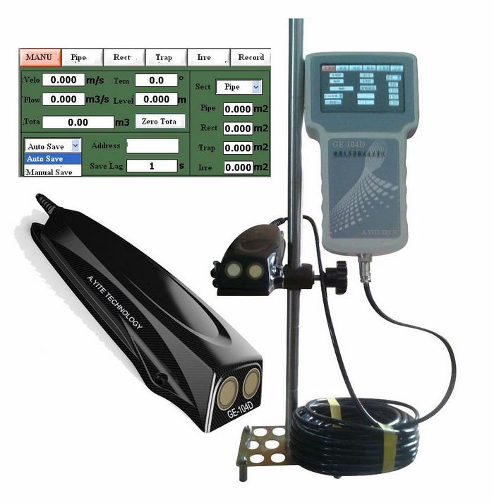 Portable Doppler Flow Velocity Meter